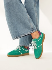 zelena - Nizki retro usnjeni športni copati Signature Forever Comfort® - Slika 1 iz 9