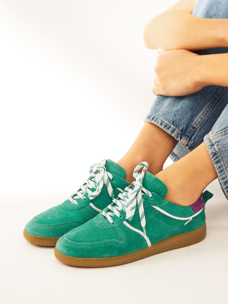 zelena - Nizki retro usnjeni športni copati Signature Forever Comfort® - Slika 2 iz 9