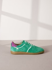 zelena - Nizki retro usnjeni športni copati Signature Forever Comfort® - Slika 5 iz 9