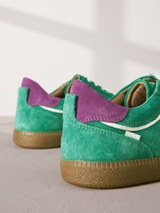 zelena - Nizki retro usnjeni športni copati Signature Forever Comfort® - Slika 7 iz 9