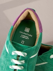 zelena - Nizki retro usnjeni športni copati Signature Forever Comfort® - Slika 8 iz 9