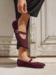 Czerwony - Linzi Index Woven Mary Jane Shoes - Obraz 1 z 5