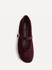 Czerwony - Linzi Index Woven Mary Jane Shoes - Obraz 4 z 5
