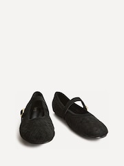 Czarny - Linzi Index Woven Mary Jane Shoes - Obraz 3 z 5