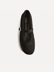 Czarny - Linzi Index Woven Mary Jane Shoes - Obraz 4 z 5