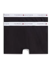 Tommy Hilfiger Black Signature Logo Waistband Trunks 2-Pack - Image 2 of 3
