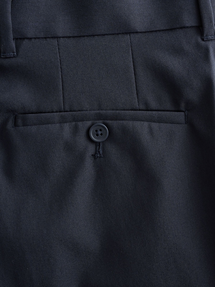 Mornarsko modra - Klasičen kroj - Raztegljive elegantne hlače - Slika 9 iz 9