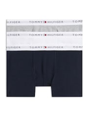 Tommy Hilfiger Grey Signature Logo Waistband Trunks 3-Pack - Image 1 of 3