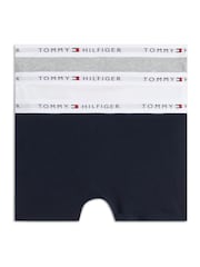 Tommy Hilfiger Grey Signature Logo Waistband Trunks 3-Pack - Image 2 of 3