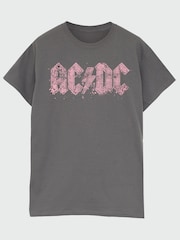 Brands In Grey Acdc Distressed Logo T-Shirt - Image 2 of 4