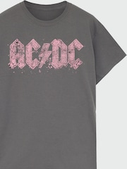 Brands In Grey Acdc Distressed Logo T-Shirt - Image 3 of 4