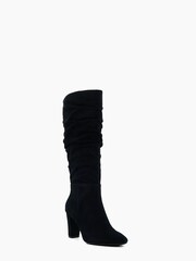 Dune London Black Stigma Ruched Knee-High Boots - Image 3 of 6