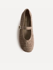 Naturalny - Linzi Index Woven Mary Jane Shoes - Obraz 4 z 5