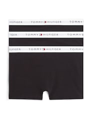 Tommy Hilfiger Black Signature Logo Waistband Trunks 3-Pack - Image 2 of 3