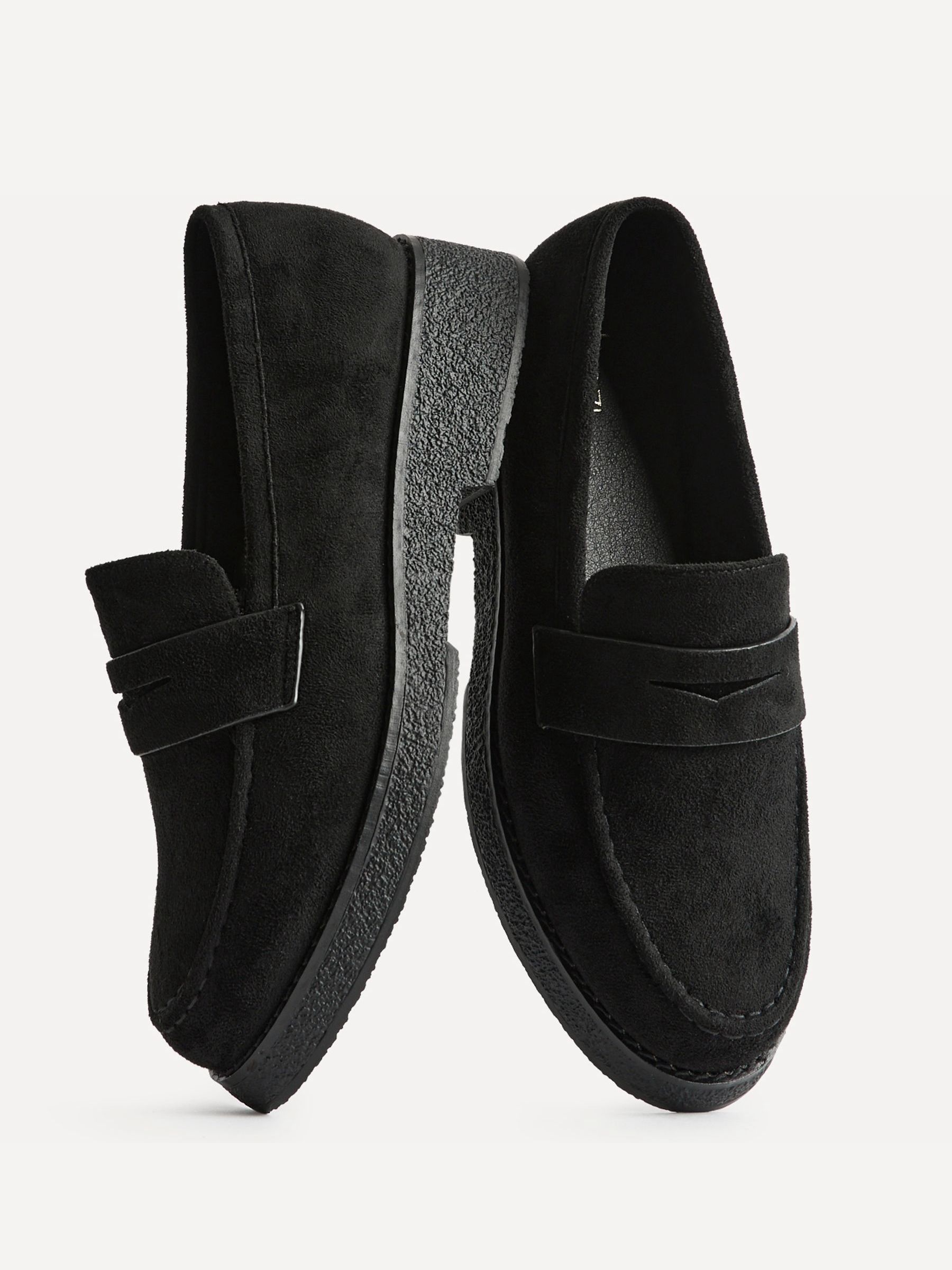 Buy Linzi Black Suede Hilton Classic Loafer With Front Tab from