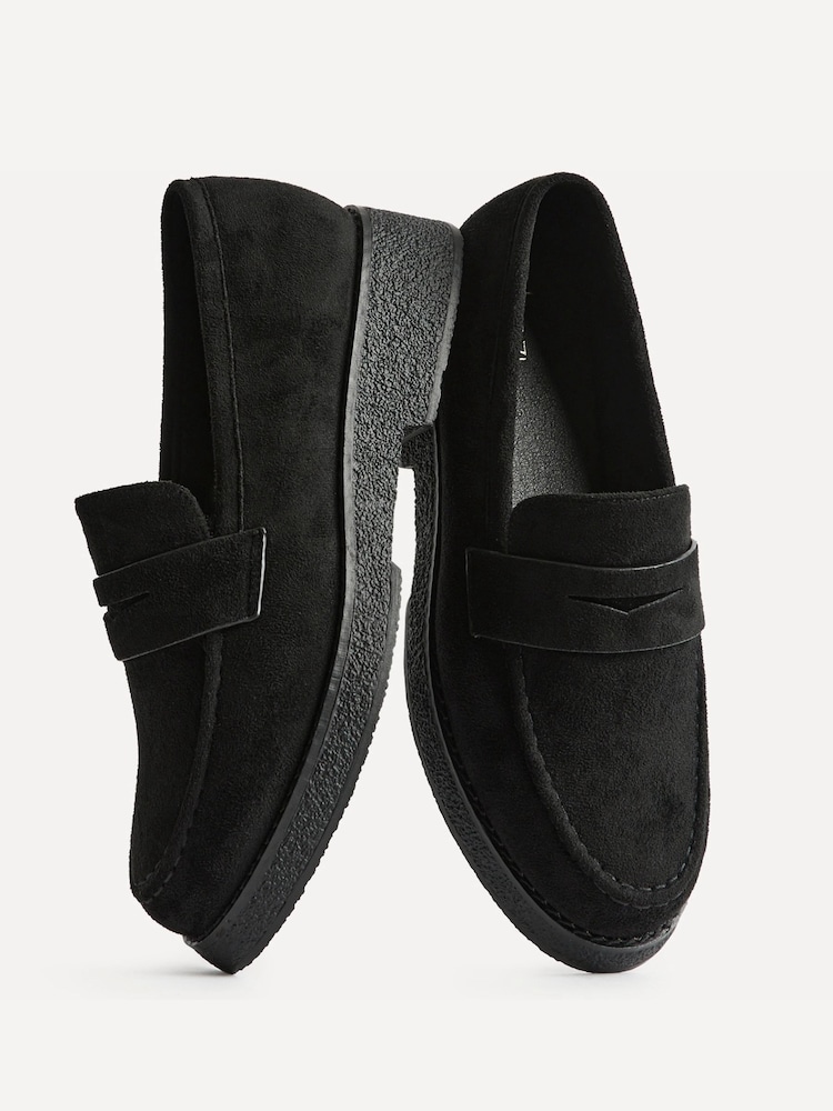 Black Suede - Linzi Hilton Classic Loafer With Front Tab - Larawan 5 ng 5 Black Suede - Linzi Hilton Classic Loafer With Front Tab - Larawan 5 ng 5