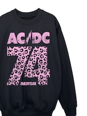 Rags & Rascals ACDC 74 Leopard Black Sweat Top - Imagen 3 de 4