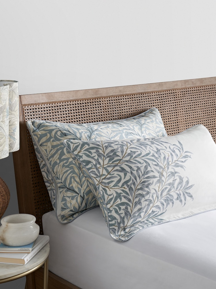 Clarke & Clarke Blue William Morris Willow Boughs 200 Thread Count Pillowcase Set of 2 - Image 1 of 2