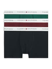 Tommy Hilfiger Blue Signature Logo Waistband Trunks 3-Pack - Image 1 of 3