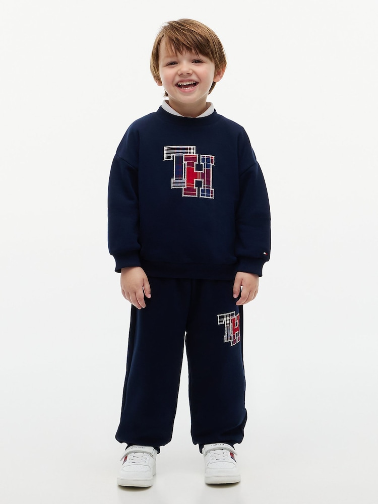 Tommy Hilfiger Blue Terry Sweatshirt And Joggers Set - Image 1 of 6