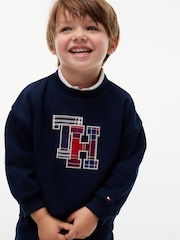 Tommy Hilfiger Blue Terry Sweatshirt And Joggers Set - Image 3 of 6