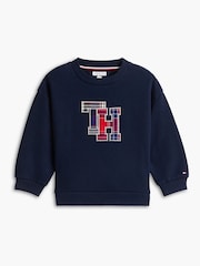 Tommy Hilfiger Blue Terry Sweatshirt And Joggers Set - Image 5 of 6