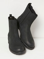 FatFace Black Verity High Ankle Chelsea Boots - Image 3 of 4