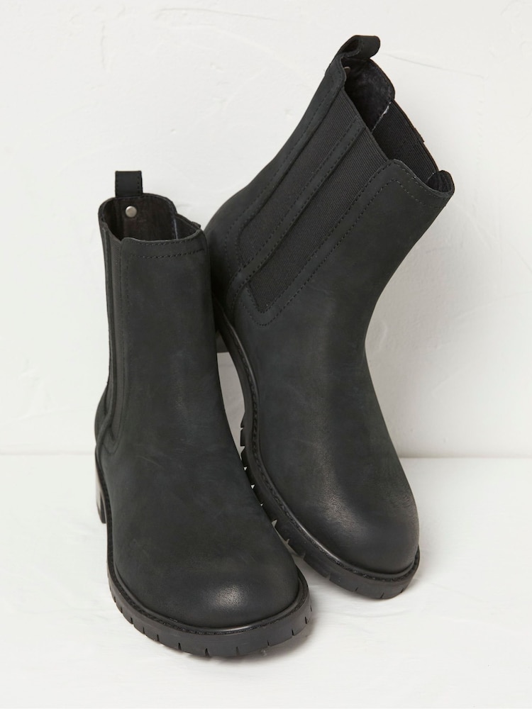 FatFace Black Verity High Ankle Chelsea Boots - Image 3 of 4