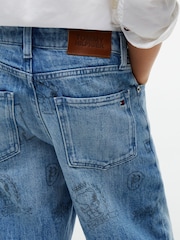 Tommy Hilfiger Peanuts® Graphic išblukinti laisvi džinsai - 3 paveikslėlis iš 6