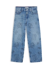 Tommy Hilfiger Peanuts® Graphic išblukinti laisvi džinsai - 5 paveikslėlis iš 6