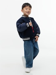Tommy Hilfiger Blue Graphic Elasticated Waist Wide Leg Jeans - Image 4 of 7