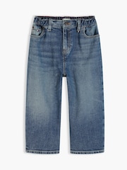 Tommy Hilfiger Blue Graphic Elasticated Waist Wide Leg Jeans - Image 6 of 7