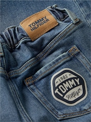 Tommy Hilfiger Blue Graphic Elasticated Waist Wide Leg Jeans - Image 7 of 7