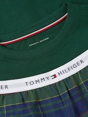 Tommy Hilfiger Green Signature Check Long Sleeve Pyjama Set - Image 3 of 3