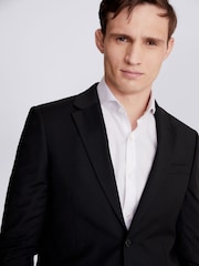 MOSS Black Slim Stretch Suit: Jacket - Image 5 of 6