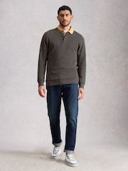 White Stuff Grey Attadale Henley Jumper - Image 1 of 6