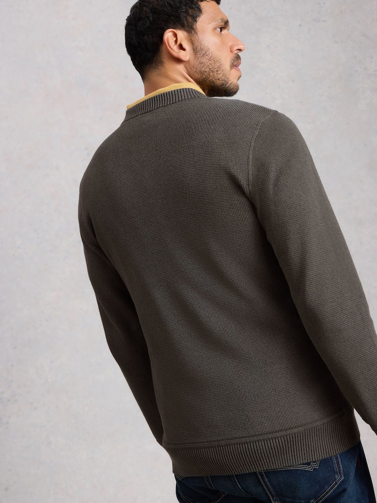 White Stuff Grey Attadale Henley Jumper - Image 2 of 6 White Stuff Grey Attadale Henley Jumper - Image 2 of 6