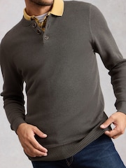 White Stuff Grey Attadale Henley Jumper - Image 3 of 6