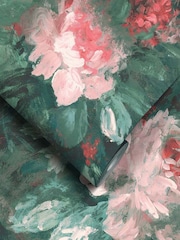 Woodchip & Magnolia Green Ava Marika Wallpaper - Image 2 of 4