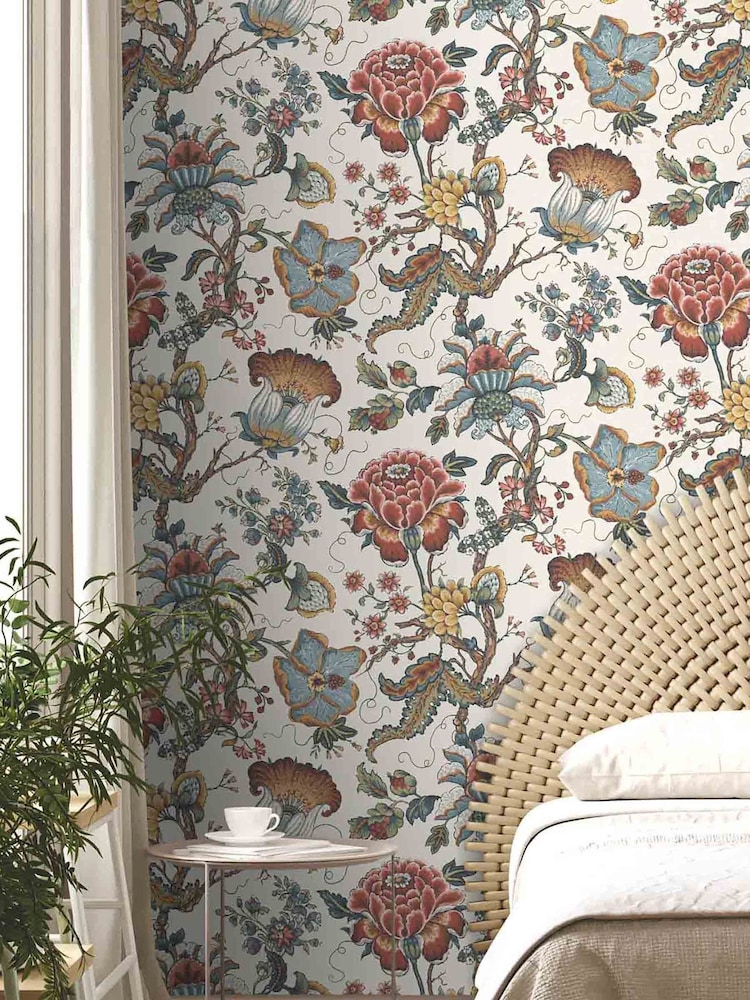 Woodchip & Magnolia Cream Arcadia Wallpaper - Image 1 of 4