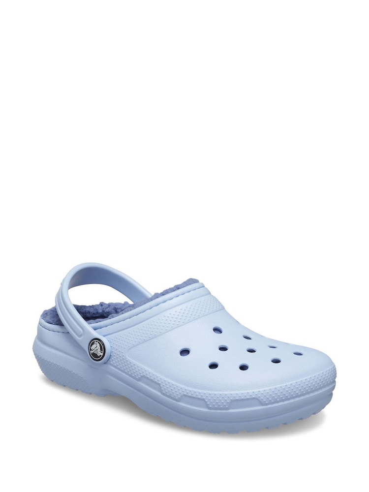 Crocs Pale Blue Toddler Classic Lined Clogs - Image 2 of 4