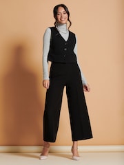 Jolie Moi Black Tailored Waistcoat - Image 1 of 6