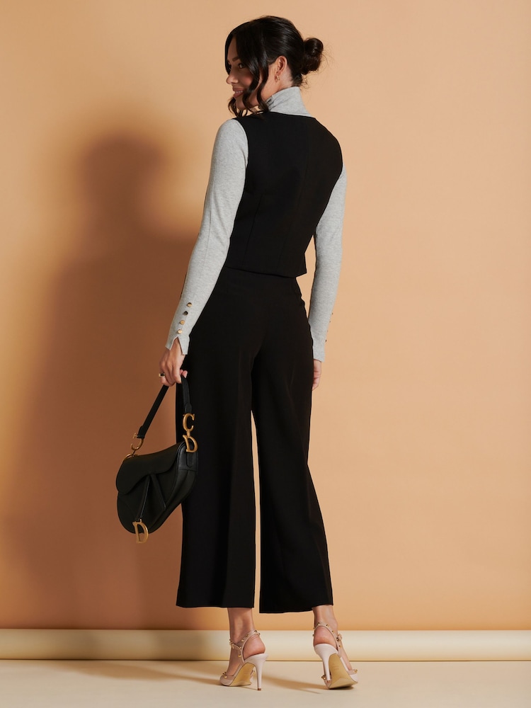 Jolie Moi Black Tailored Waistcoat - Image 2 of 6
