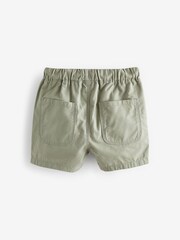 Navy/Tan/Chambray/Sage/Stone/White Pull On Shorts 5 Pack (3mths-7yrs) - Image 3 of 8