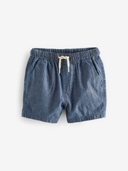 Navy/Tan/Chambray/Sage/Stone/White Pull On Shorts 5 Pack (3mths-7yrs) - Image 4 of 8