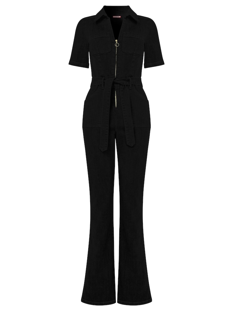Joe Browns Black Petite Roxie Denim Petite Jumpsuit - Image 5 of 5