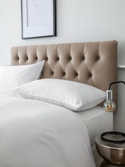 Opulent Velvet Natural Pebble Parisian Upholstered Headboard - Image 1 of 6
