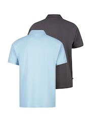 Luke 1977 Grey New Mead Polo Shirts 2 Pack - Image 2 of 9