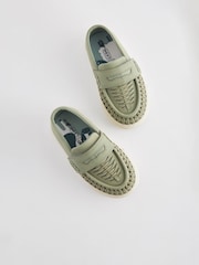 Sage Green Standard Fit (F) Woven Loafers - Image 4 of 5