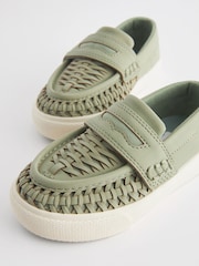 Sage Green Standard Fit (F) Woven Loafers - Image 5 of 5
